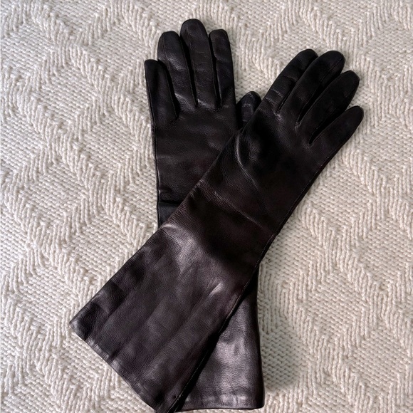 SOLD Vintage Brown Leather Gloves Size ~ 6.5 - Picture 3 of 9